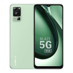 Lava Blaze 5G (Glass Green, 8GB RAM, UFS 2.2 128GB Storage) | 5G Ready | 50MP AI Triple Camera