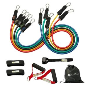 SOLARA Unbreakable Resistance Band for Exercise (11pc),