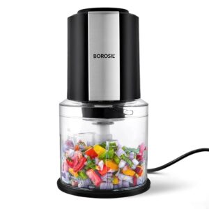 Borosil Chef Delite 300 Watts Electric Chopper for Kitchen, Twin Blade Technology