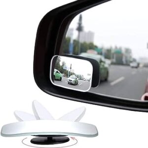 Sarte 3R Original Blind Spot Mirror, HD Glass Convex Lens Frameless Adjustable 360 Degree Wide Angle for All Car (2 PCS, Rectangle)