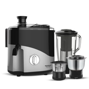 Maharaja Whiteline Plastic Odacio Plus 550-Watt Juicer Mixer Grinder With 3 Versatile Jars