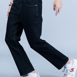 Men's Black Straight Fit Jeans