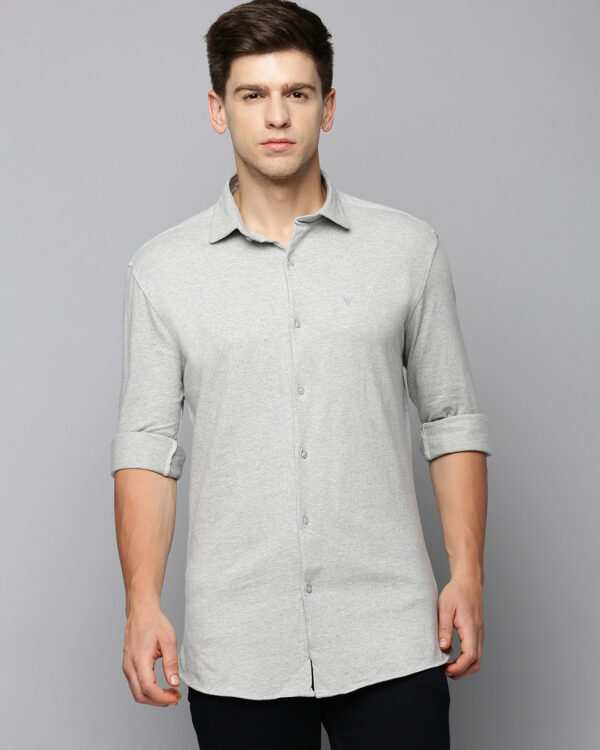 Men's Grey Slim Fit Shirt