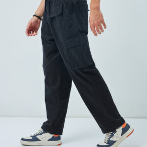 Men's Black Oversized Cargo Pants