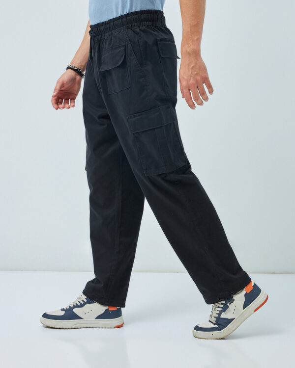 Men's Black Oversized Cargo Pants